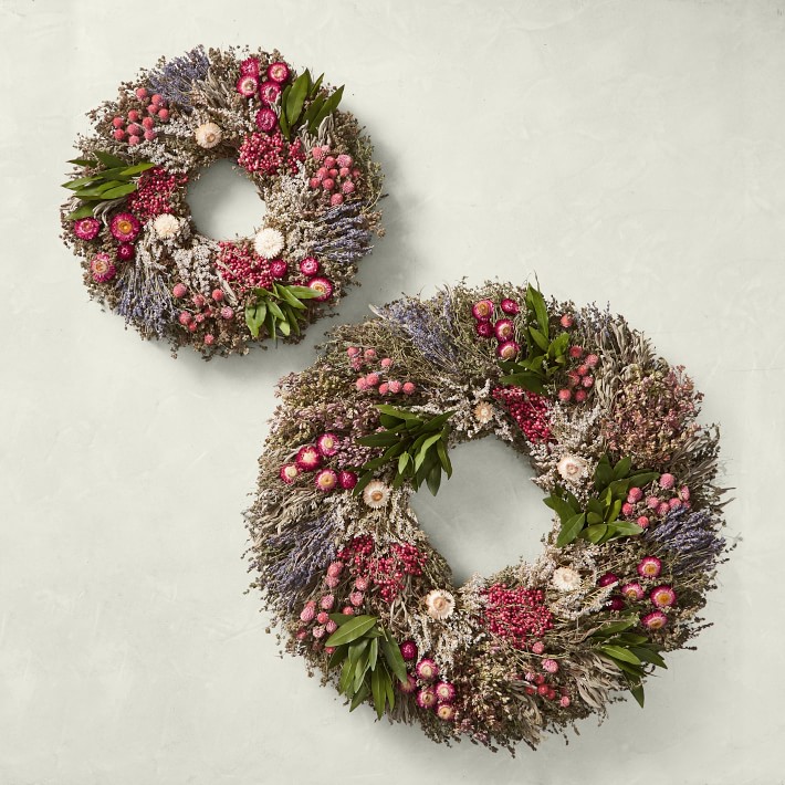 Pink Floral Garden Live Wreath