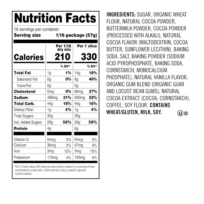 Williams Sonoma Devil's Food Bundt Cake Mix