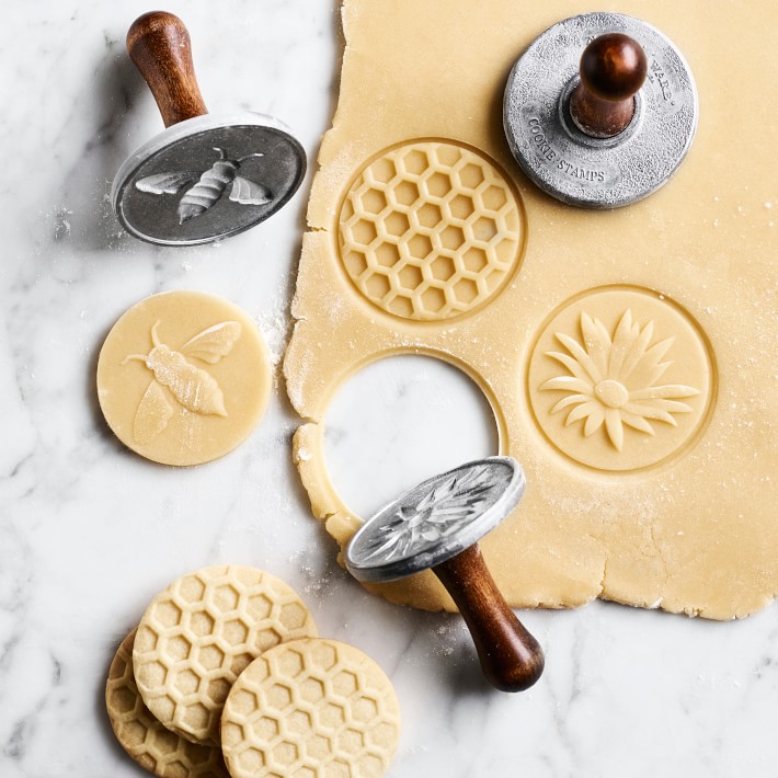 Nordic Ware Cast Aluminum Honey Bee Cookie Stamps, Set of 3