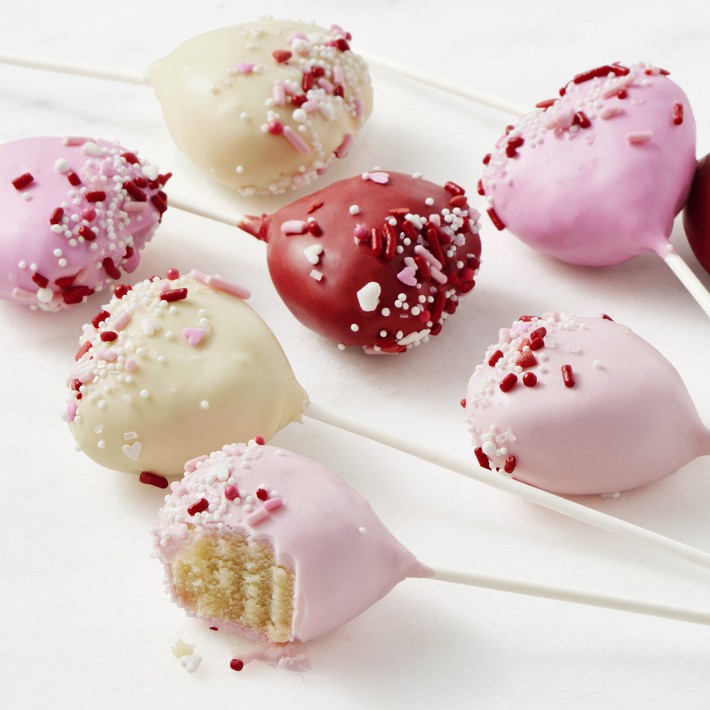 Valentine's Day Heart Shaped Cake Pops, Set of 8