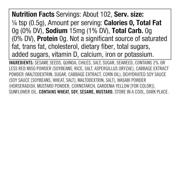 Williams Sonoma Spice Blends, Furikake Seasoning
