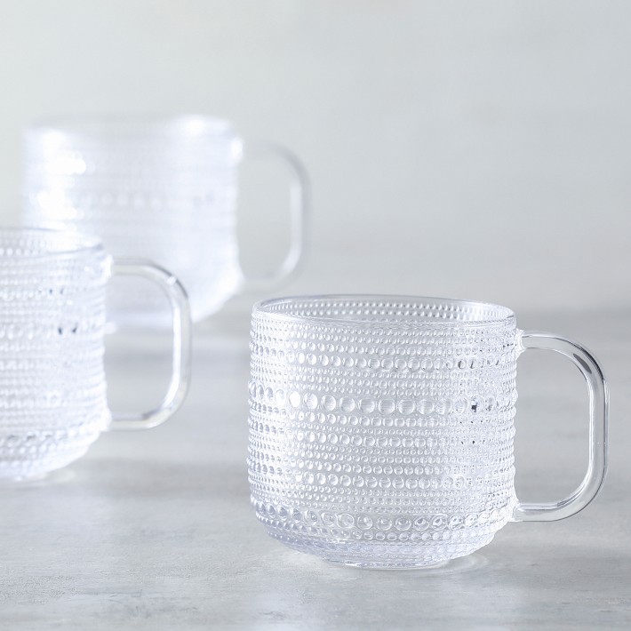 Fortessa Jupiter Coffee Cups, Set of 6, Clear