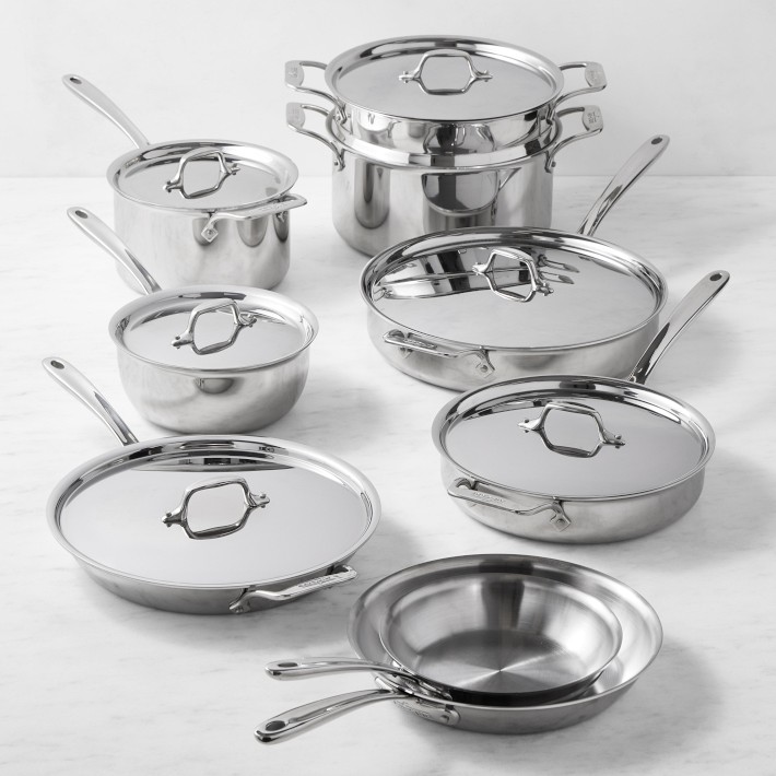 All-Clad G5™ Graphite Core Stainless-Steel 15-Piece Cookware Set