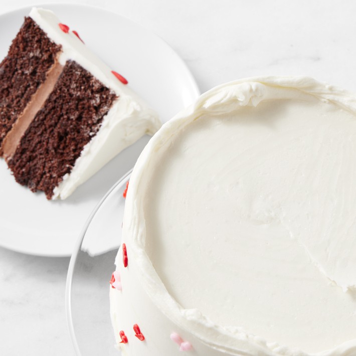 Valentine's Day Heart Two-Layer Chocolate Cake, Serves 11