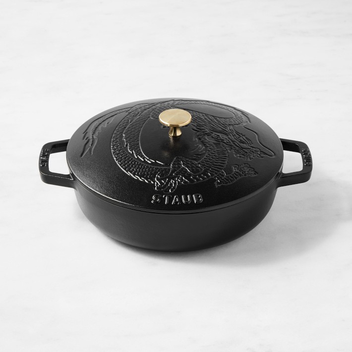 Staub Enameled Cast Iron Braiser with Dragon Lid, 2 1/2-Qt.
