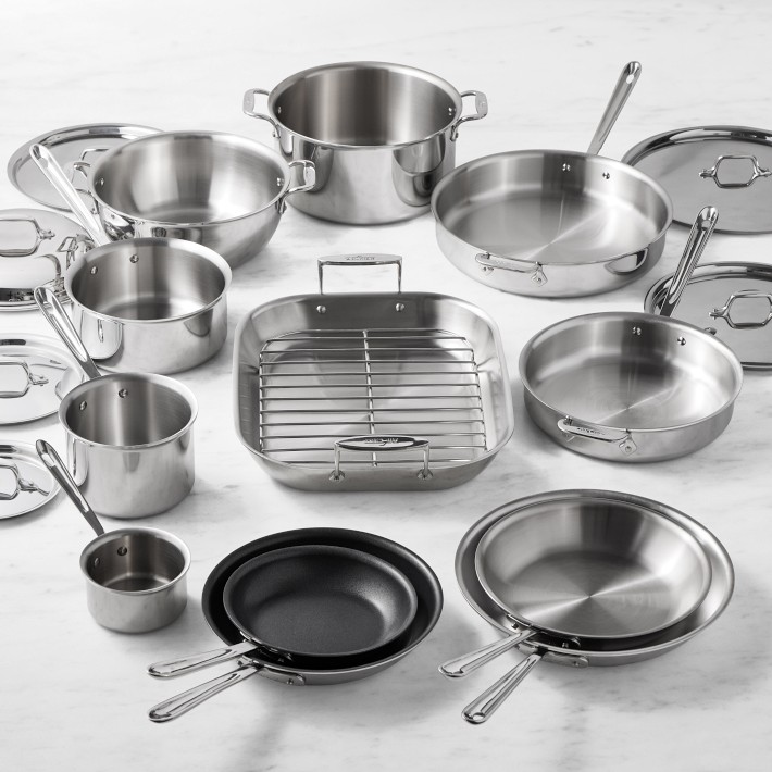 All-Clad D3® Tri-Ply Stainless-Steel 19-Piece Cookware Set