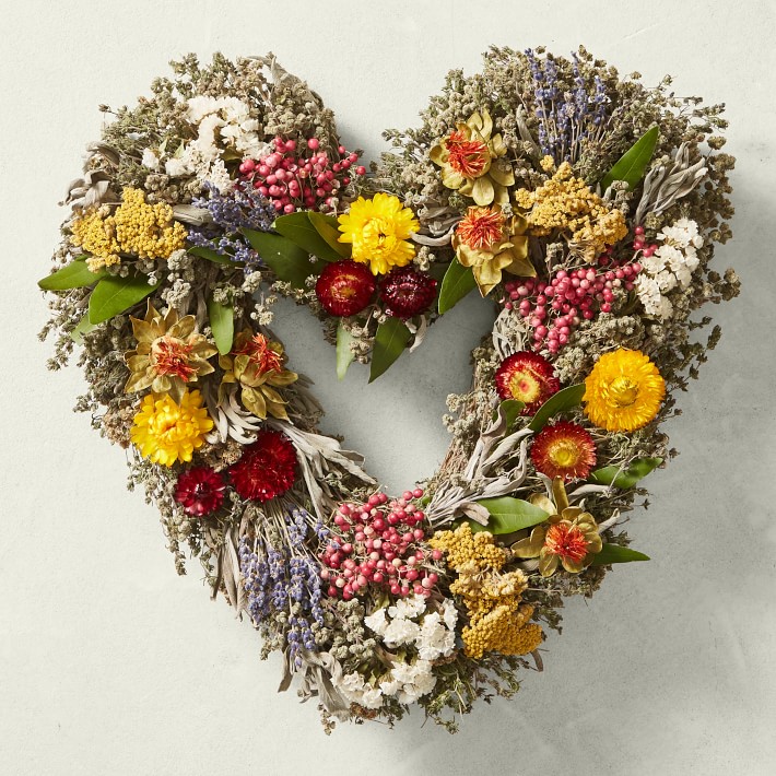 Farmer's Market Heart Live Wreath, 15
