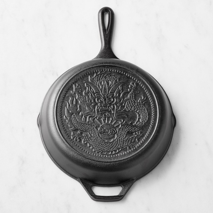 Lodge Seasoned Cast Iron Dragon Skillet, 10